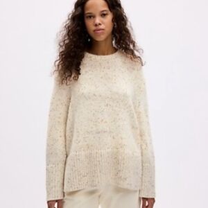❤️ GAP szS (Oversized) Women's Speckled Cream Confetti Sweater